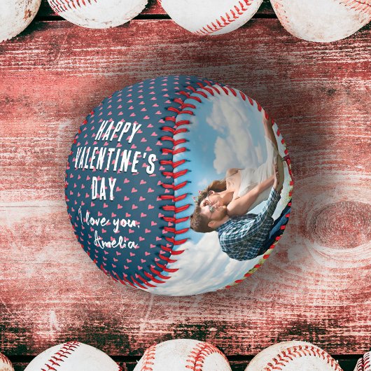 Balle De Baseball Heureuse Sainte-Valentin de coeur 2 Photos Petit a