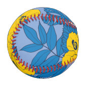 Balle De Baseball Hibiscus fleurs et feuilles (Devant Gauche)
