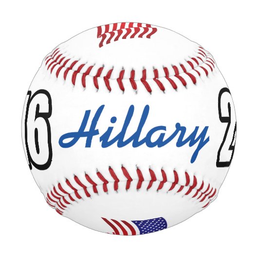 BALLE DE BASEBALL HILLARY 2016 (Devant)