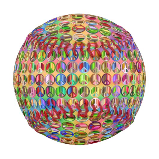 Balle De Baseball hippie groovyThunder_Cove symboles de paix (Dos)