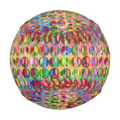 Balle De Baseball hippie groovyThunder_Cove symboles de paix (Devant)