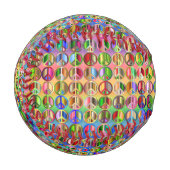 Balle De Baseball hippie groovyThunder_Cove symboles de paix (Devant Gauche)