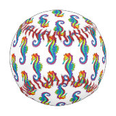 Balle De Baseball Hippocampe polygonal arc-en-ciel (Devant)