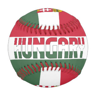 Balle De Baseball Hongrie Drapeau et armoiries patriotique