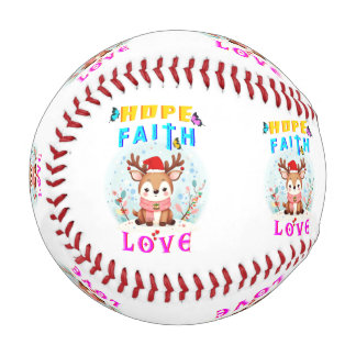 Balle De Baseball Hope Faith Love