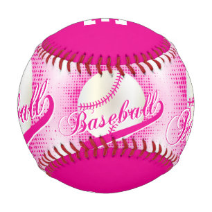 Balle De Baseball Hot Pink White Retro Baseball Sports