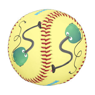 Balle De Baseball Humour de dessin animé de l'aspirateur mignon