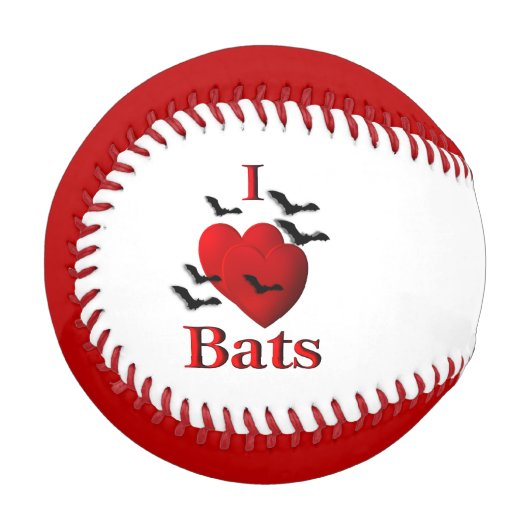 Balle De Baseball I Heart Bats (Devant Gauche)