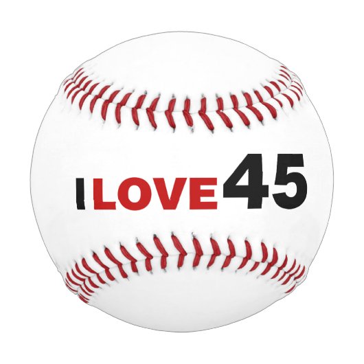 Balle De Baseball I Love 45 (Devant)