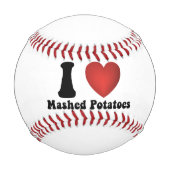 Balle De Baseball I Love Mashed Potatoes Thanksgiving Diner Cadeau (Devant)