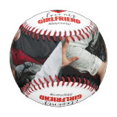 Balle De Baseball I Love My Girlfriend Photo Baseball (Devant)