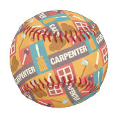 Balle De Baseball Icône de charpentier professionnel conçu de manièr (Devant)