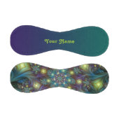 Balle De Baseball Illuminé bleu violet moderne Fractal Art Nom (Panneaux)