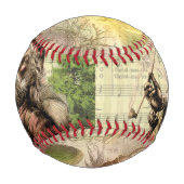Balle De Baseball Illustration classique de l'arbre du Père Noël joy (Devant)