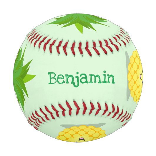 Balle De Baseball Illustration d'ananas mignon (Devant)