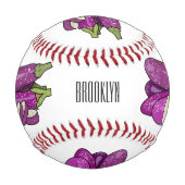 Balle De Baseball Illustration d'aubergine (Dos)