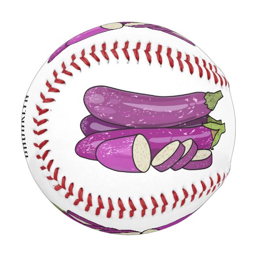 Balle De Baseball Illustration d'aubergine (Devant Gauche)