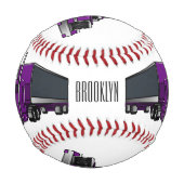Balle De Baseball Illustration de camion semi-remorque (Dos)