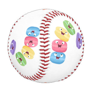 Balle De Baseball Illustration de caricature de macarons marrant mig