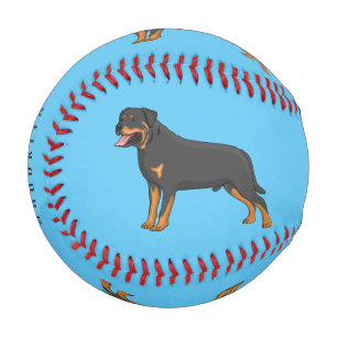 Balle De Baseball Illustration de chien Rottweiler
