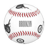 Balle De Baseball Illustration de Chopper Motorcycle 1950 (Devant)