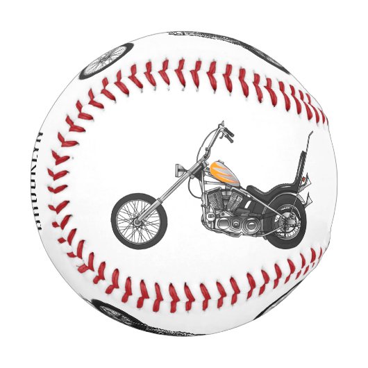Balle De Baseball Illustration de Chopper Motorcycle 1950 (Devant Gauche)