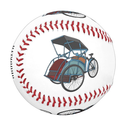 Balle De Baseball Illustration de cyclo-pousse (Devant Gauche)