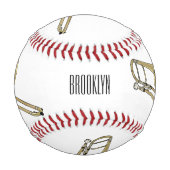 Balle De Baseball Illustration de dessin animé de Trombone (Dos)