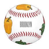 Balle De Baseball Illustration de dessin de Capsicum (Devant)