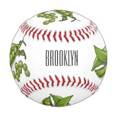 Balle De Baseball Illustration de dessin de pois (Dos)