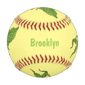 Balle De Baseball Illustration de dessin d'insecte des feuilles vert (Devant)