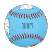 Balle De Baseball Illustration de dessin pour chien de Papillon (Dos)