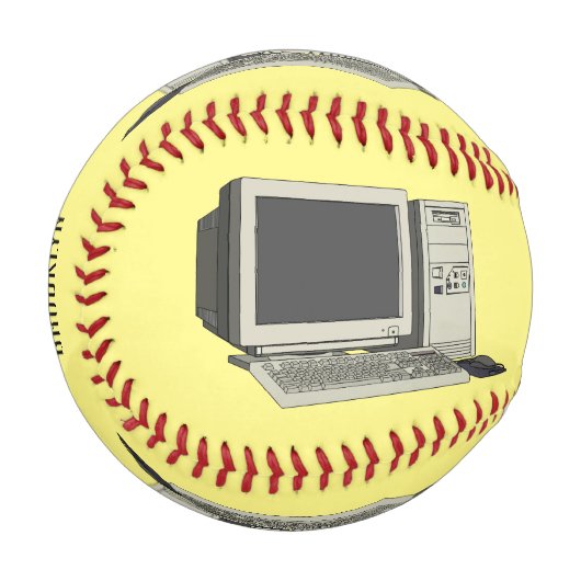 Balle De Baseball Illustration de dessin sur ordinateur (Devant Gauche)