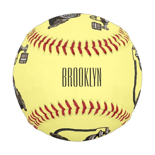 Balle De Baseball Illustration de dessin téléphonique (Dos)