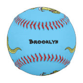 Balle De Baseball Illustration de dinosaure T rex drôle (Dos)
