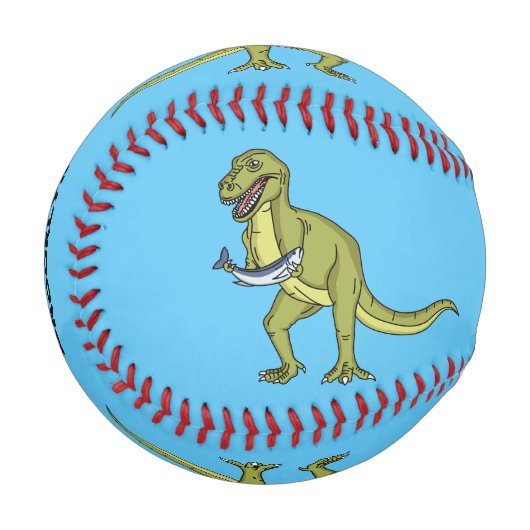 Balle De Baseball Illustration de dinosaure T rex drôle (Devant Gauche)