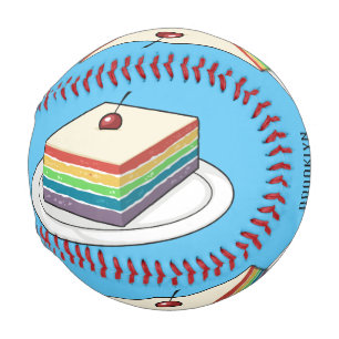 Balle De Baseball Illustration de gâteau arc-en-ciel
