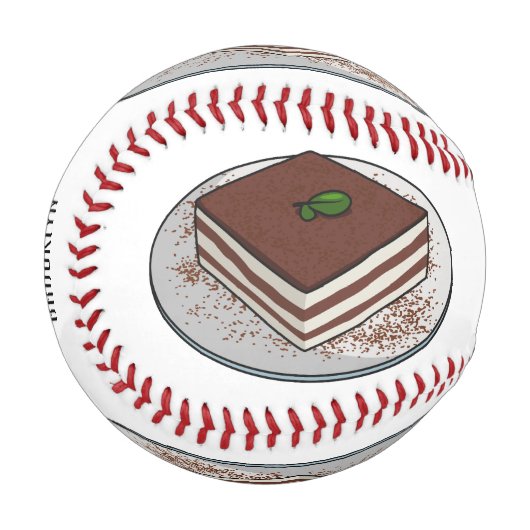 Balle De Baseball Illustration de gâteau de Tiramisu (Devant Gauche)
