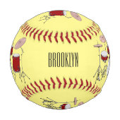 Balle De Baseball Illustration de kit de batterie (Dos)