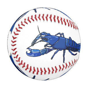 Balle De Baseball Illustration de l'écrevisse marron bleu