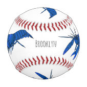 Balle De Baseball Illustration de l'écrevisse marron bleu (Devant)