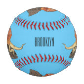 Balle De Baseball Illustration de lézard à col frisé (Dos)