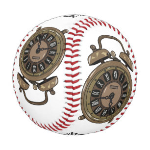 Balle De Baseball Illustration de l'horloge d'alarme