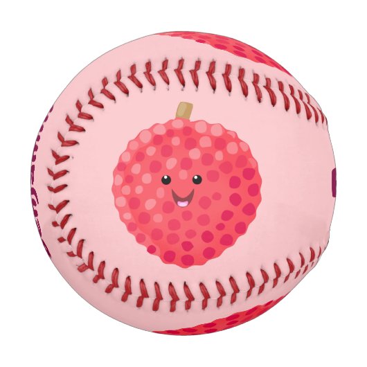Balle De Baseball Illustration de litchee rose mignon (Devant Gauche)