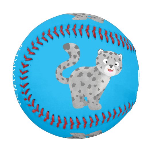 Balle De Baseball Illustration de mignon léopard des neiges (Devant Gauche)