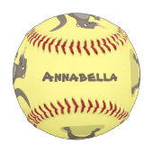 Balle De Baseball Illustration de mignonne mangouste (Devant)