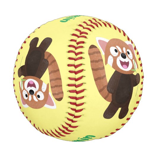Balle De Baseball Illustration de panda rouge mignon (Angle)