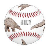 Balle De Baseball Illustration de Pangolin (Dos)