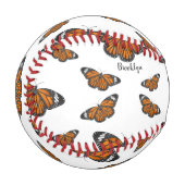 Balle De Baseball Illustration de papillon monarque (Devant Gauche)