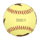 Balle De Baseball Illustration de poulet à la polis chamois (Devant)